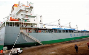 Arrivée au port de Casablanca du bateau transportant les modules de l' unité industrielle de fabrication de vaccins de Benslimane