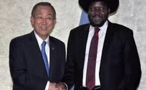 Ban Ki-moon au Soudan du Sud dans le cadre  des efforts de paix