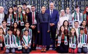 SAR la Princesse Lalla Hasnaa reçoit les enfants maqdessis participant à la 14ème édition des colonies de vacances de l'Agence Bayt Mal Al-Qods