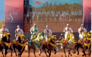 Grand Prix SM le Roi MohammedVI de Tbourida Victoire de la sorba du Moqaddem Oussama El Assri