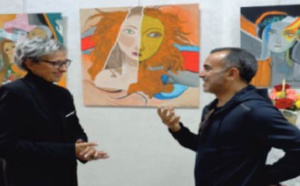 Vernissage d'une exposition à Rabat des œuvres de l’artiste-peintre Hasna Ettour