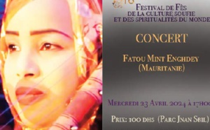 La magnifique voix de l'artiste mauritanienne Fatou Mint résonne à Jnan Sbil