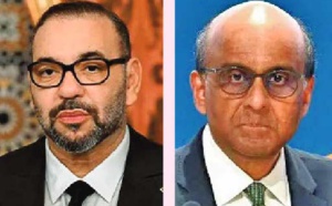 Sa Majesté le Roi félicite le Président de Singapour à l'occasion de la fête nationale de son pays