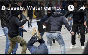 Bruxelles :  Disperser les manifestants par un canon à eau