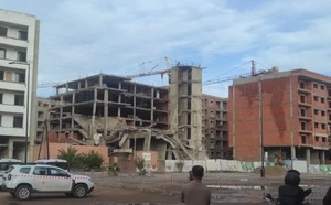 Effondrement d'un immeuble en construction à Marrakech, aucun blessé ni décès à déplorer