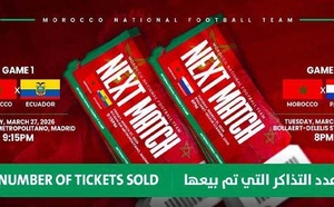 54.000 billets déjà vendus pour les matches du Maroc face à l'Equateur et au Paraguay