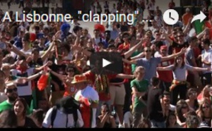 A Lisbonne, "clapping" des fans avant la finale de l'Euro-2016