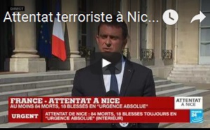 Attentat terroriste à Nice : Deuil national du 16 au 18 juillet en France, selon Manuel Valls