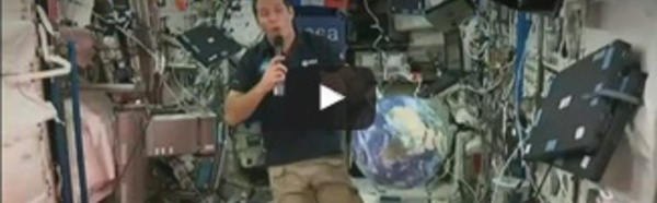 Le spationaute français Thomas Pesquet s'exprime dans une vidéo en direct depuis l’espace