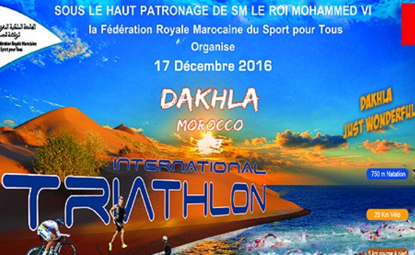 Une vingtaine de pays participent au Triathlon international de Dakhla