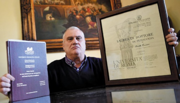 Luciano Baietti, un truculent Italien recordman du monde des diplômes