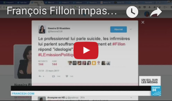 L'œil des médias François Fillon impassible face à la détresse des aide-soignantes