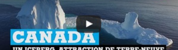 Un iceberg coincé attraction de terre neuve au CANADA