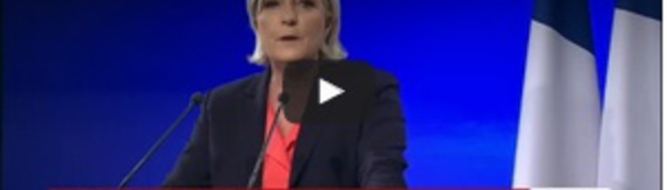 Discours de Marine Le Pen, battue à l'élection présidentielle avec 34,9 % des voix