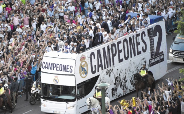 Retour architriomphal du Real à Madrid