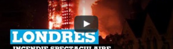 Londres: incendie spectaculaire