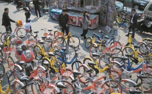 En Chine, le vélo partagé victime de son succès