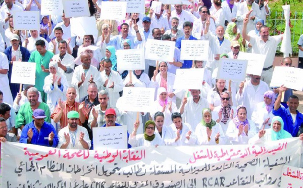 Sit-in devant le CHU Ibn Rochd : L’ire du personnel des centres hospitaliers universitaires