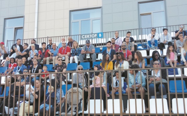 Séance d’entraînement sous le regard des familles