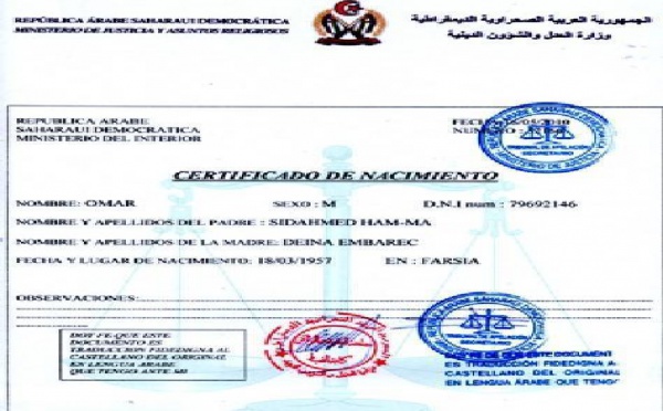 Les liaisons suspectes du Polisario ne font plus de doute :  Un terroriste malien se fait livrer son acte de naissance depuis Tindouf