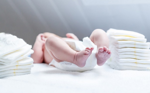 Insolite : Couches pour bébé recyclées en pots de fleurs