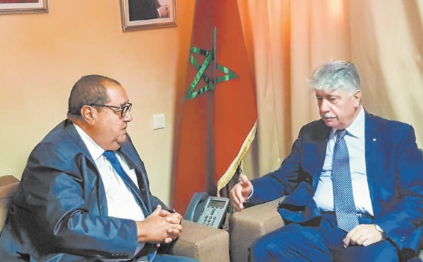 Driss Lachguar reçoit Ahmed El Majdalani, membre du comité exécutif de l’OLP