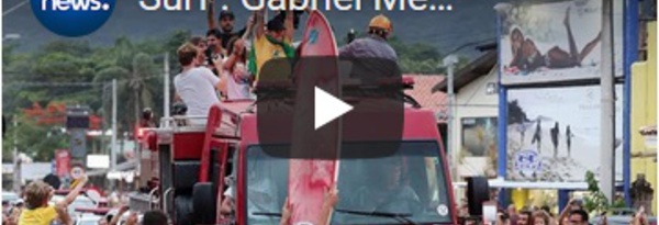 Surf : Gabriel Medina reçu en héros au Brésil
