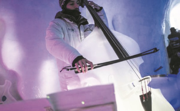 Dans un igloo des Alpes italiennes, de la musique “de glace”