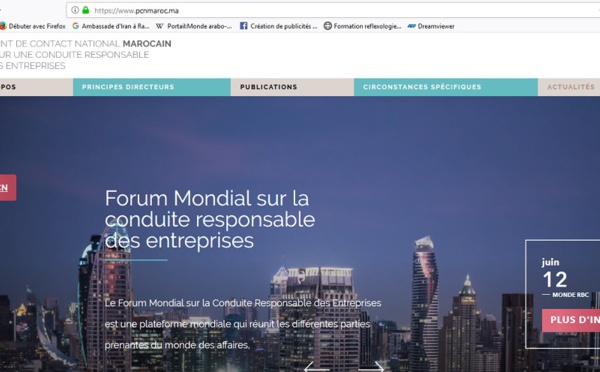 Le PCN pour la conduite responsable des entreprises se dote d’un nouveau site web