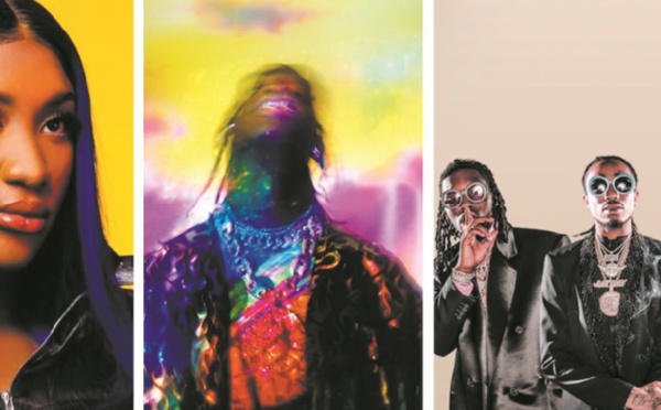 Aya Nakamura, Travis Scott, et le groupe Migos à l'affiche de la scène OLM Souissi