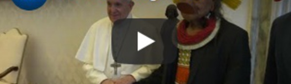 Le chef indigène brésilien Raoni reçu au Vatican