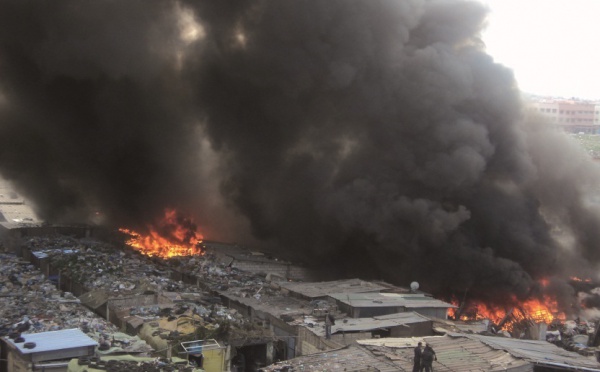 Dix baraques détruites à Hay Hassani : Incendie à souk Dallas