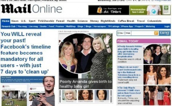 Le Daily Mail talonne le New York Times en audience sur le web