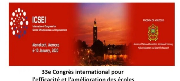 Congrès international pour l'efficacité et l'amélioration de l'école, du 6 au 10 janvier à Marrakech