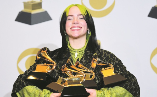 Grand chelem pour la jeune Billie Eilish aux Grammy Awards