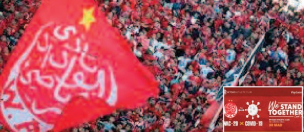 Le Wydad vend les 60.000 billets du match virtuel contre le Covid-19
