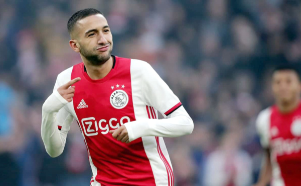 Hakim Ziyech meilleur joueur de l’Ajax