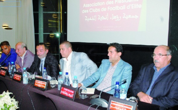 Botola Pro Elite : Les présidents des clubs se sont constitués en association