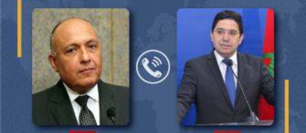 Nasser Bourita examine avec son homologue égyptien les efforts communs pour l'aboutissement d' un règlement politique en Libye