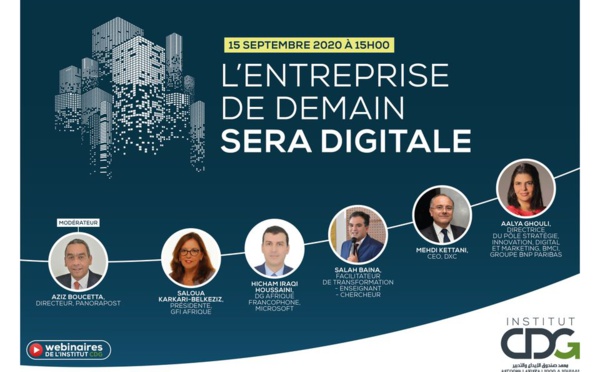 Les enjeux de la digitalisation de l'entreprise marocaine au centre d' un webinaire de l'Institut CDG