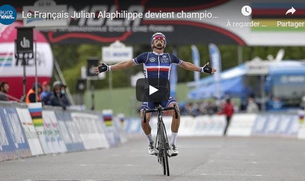 Le Français Julian Alaphilippe devient champion du monde de cyclisme