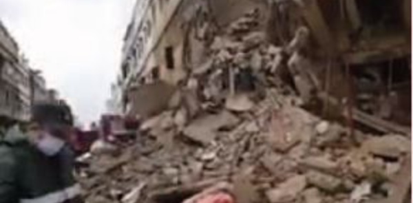 Effondrement d' une maison et du toit d’ un four traditionnel à Casablanca