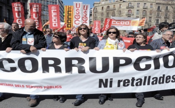 Manifestation contre  le chômage et l’austérité en Espagne