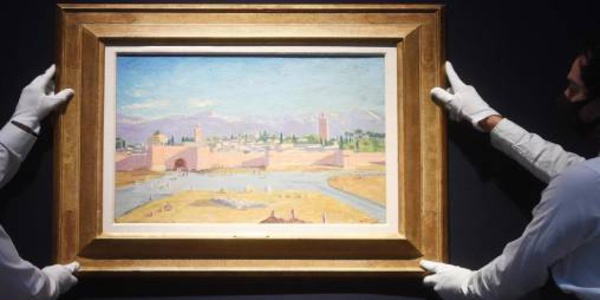 Une toile de Winston Churchill représentant la mosquée Koutoubia présentée aux enchères à Londres