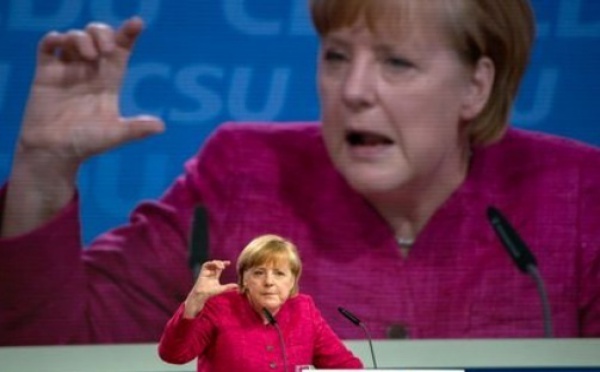 Angela Merkel en campagne électorale