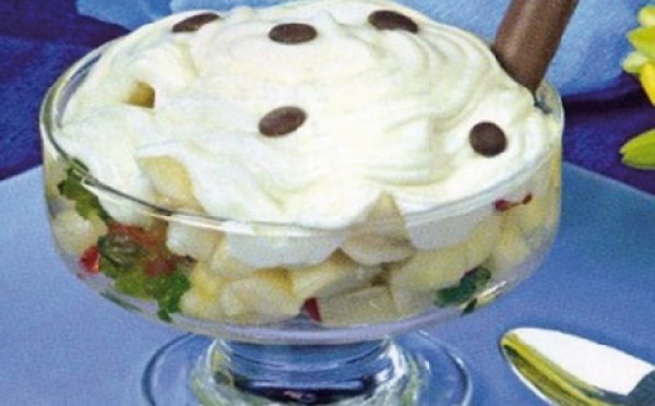 Recette :Salade de fruits à la crème