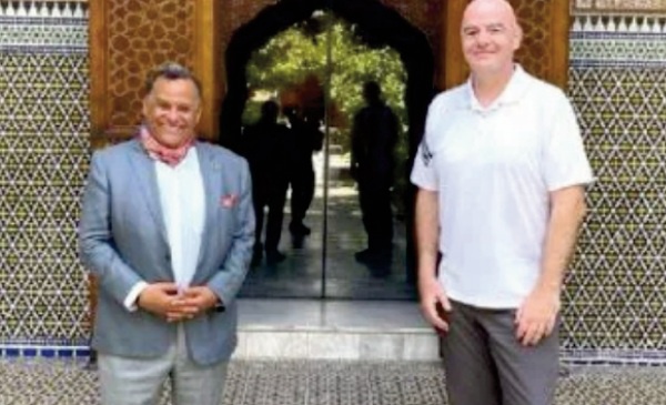 Gianni Infantino visite le musée Dar El Bacha de Marrakech