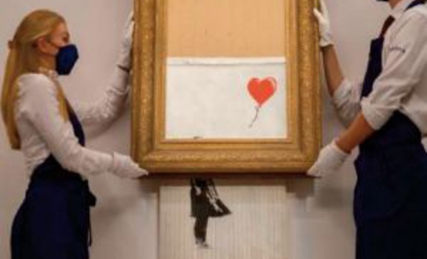 "La fille au Ballon ", célébrissime Banksy en lambeaux de retour sous le marteau