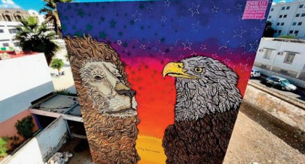 Une peinture murale célébrant plus de 2 siècles d'amitié maroco-américaine