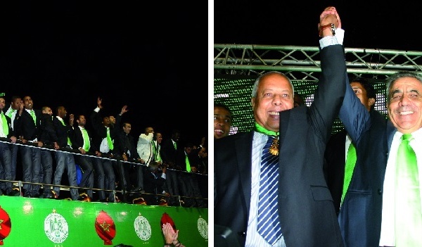 Accueil triomphal pour les Verts  au Complexe Mohammed V